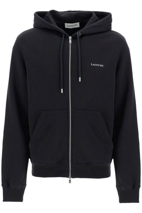 lanvin hooded sweatshirt with zipper