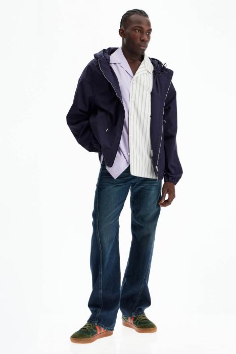 lanvin asymmetric bowling shirt with
