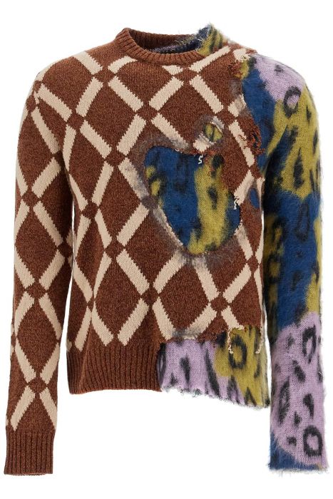 marni maglione due-in-uno in lana e mohair