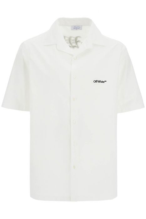 off-white short-sleeved gothic arrow shirt