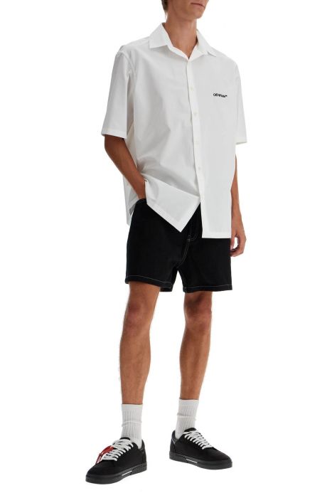 off-white short-sleeved gothic arrow shirt