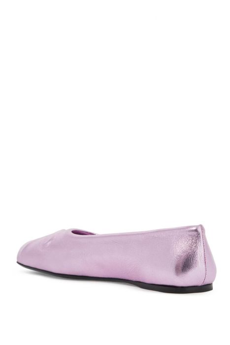 marni "metallic leather little bow baller