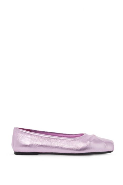 marni "metallic leather little bow baller