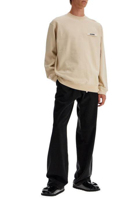 jacquemus 'round neck sweatshirt with gros grain