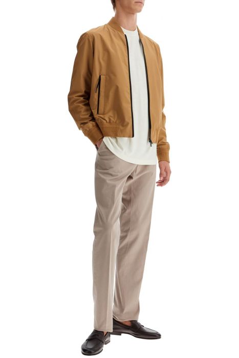 zegna cotton stretch pants for men