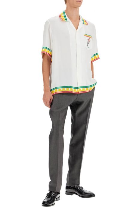 casablanca silk leaning column shirt