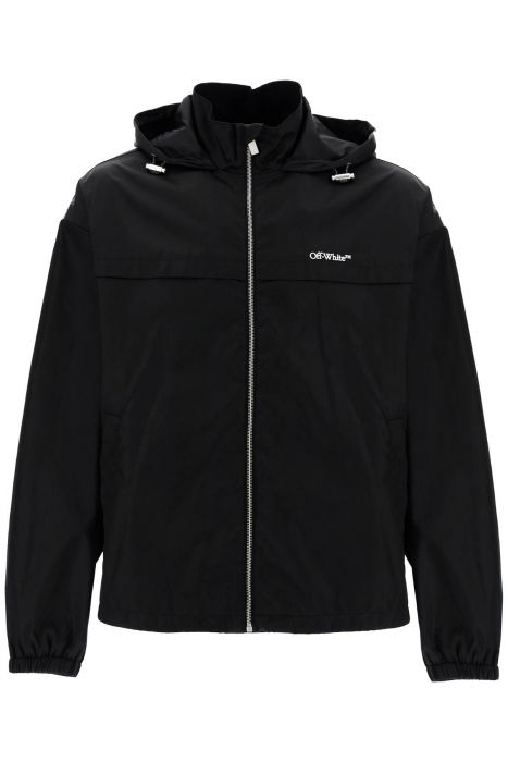 off-white boxy windbreaker jacket with hood