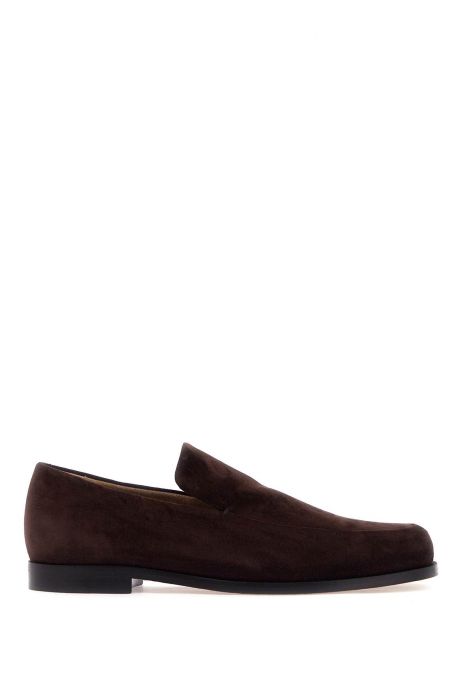 khaite alessio suede leather mocc