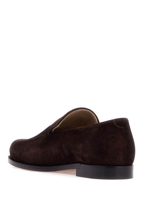 khaite alessio suede leather mocc