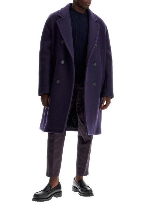 lanvin double-breasted heavy wool coat