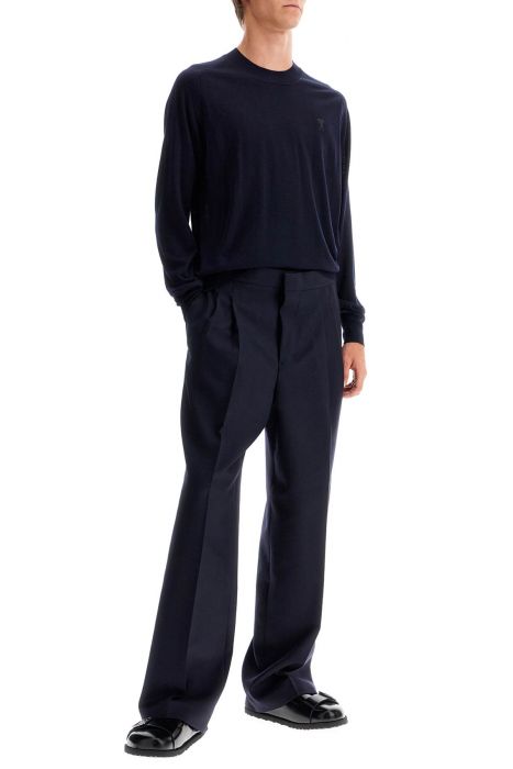 ami alexandre matiussi large fit wool gabardine trousers