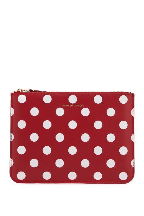 comme des garcons wallet 'polka dot leather pouch bag