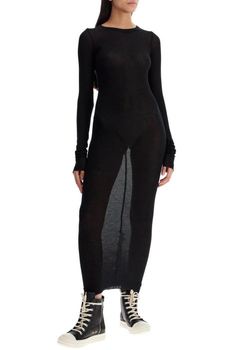 rick owens long fitted jersey dress