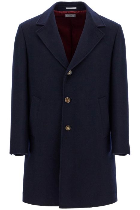 brunello cucinelli wool beaver coat in eight
