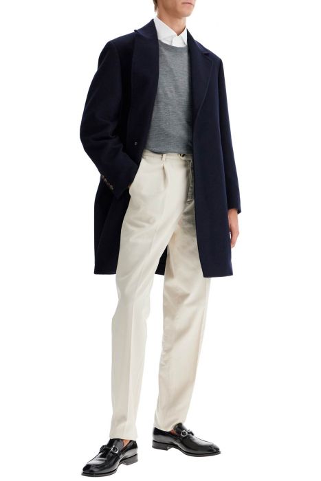 brunello cucinelli wool beaver coat in eight