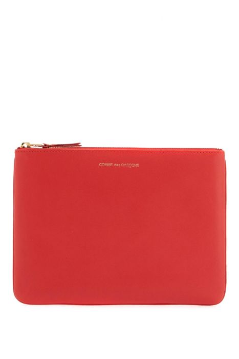 comme des garcons wallet smooth leather pouch in seven words