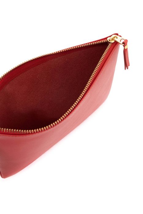 comme des garcons wallet smooth leather pouch in seven words