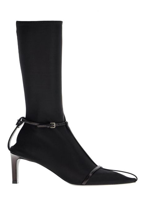 jil sander leather ankle boots with buckle straps