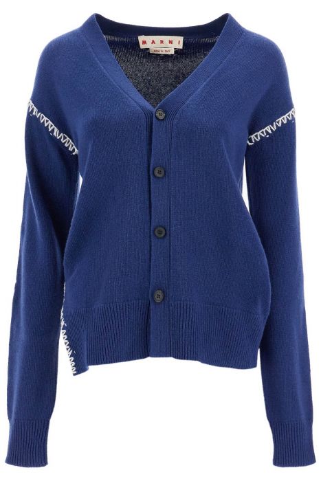 marni cardigan with stitching details