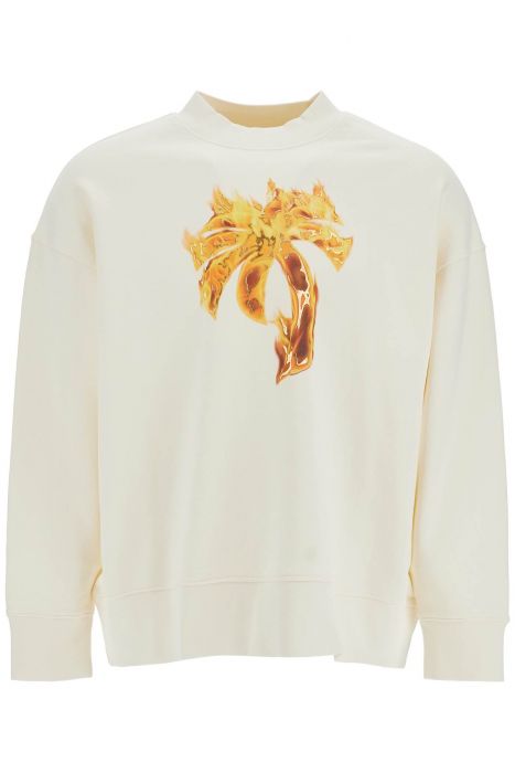 palm angels 'burning palm oversized sweat