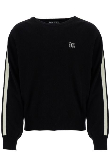palm angels track band pullover sweater with