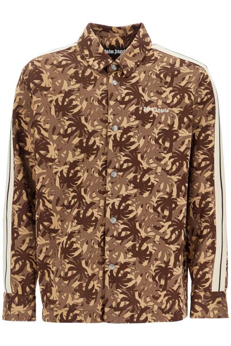 palm angels camouflage track overshirt