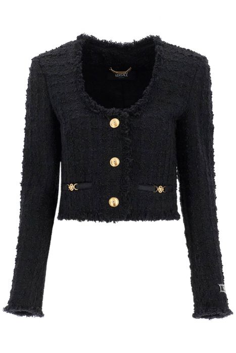 versace short tweed heritage jacket