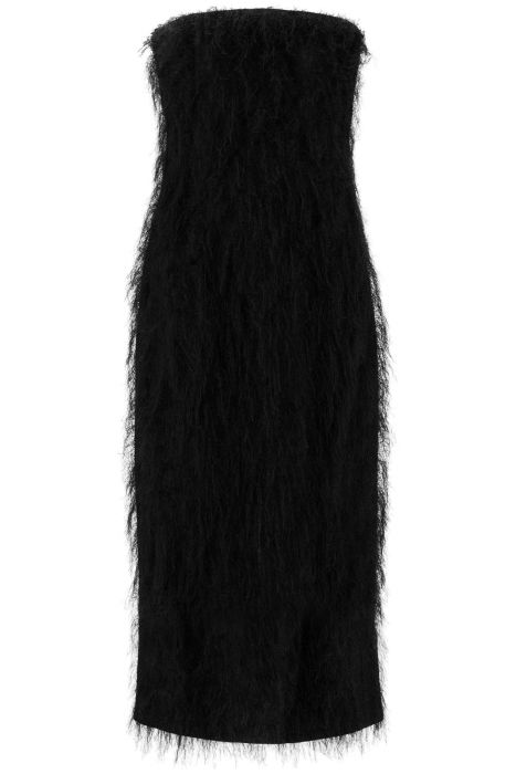 ferragamo fringe-trimmed sheath