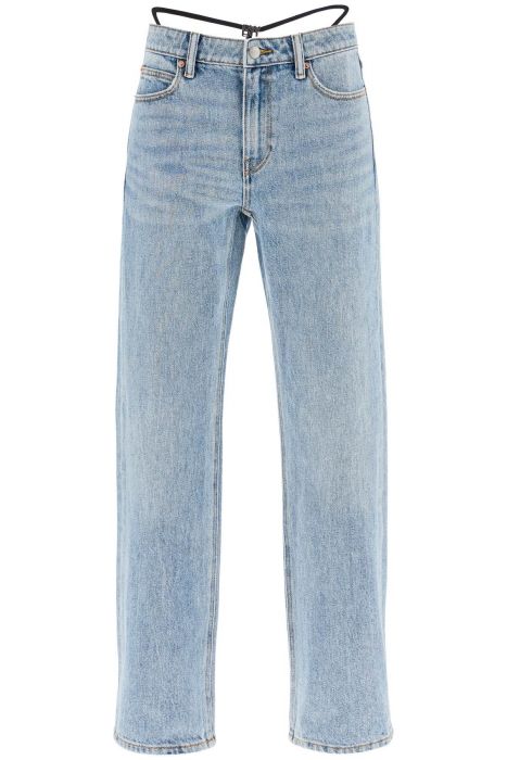 alexander wang straight jeans with integrated thong