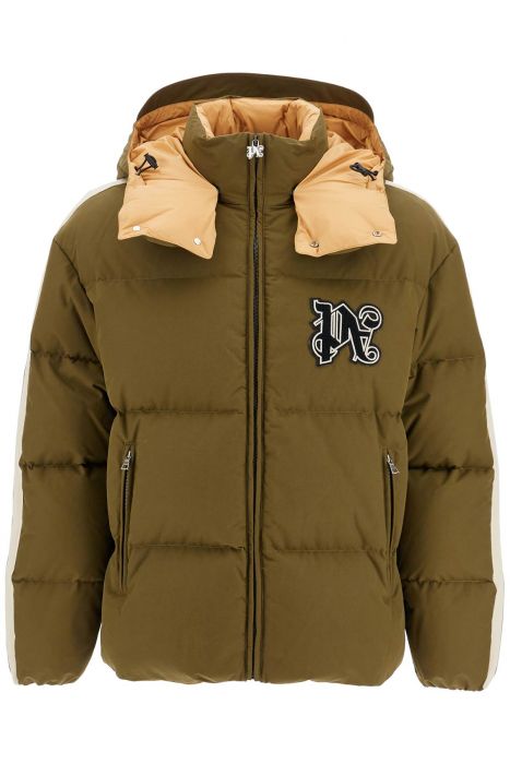 palm angels 'down jacket with logo patch