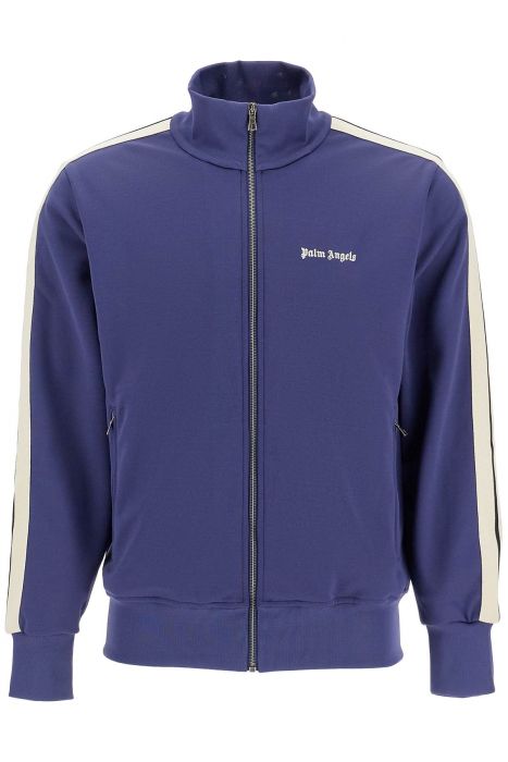 palm angels contrast band track jacket with nine words