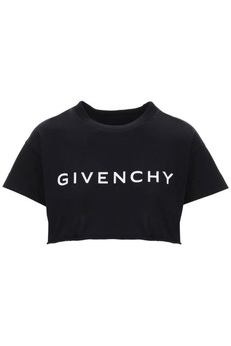 givenchy cropped logo t-shirt