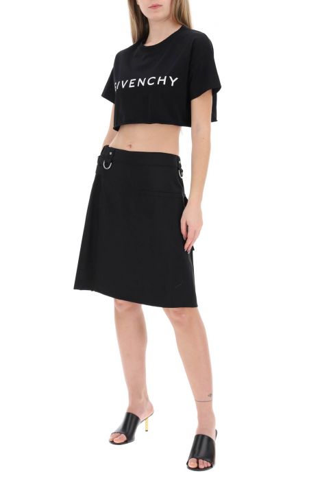 givenchy cropped logo t-shirt