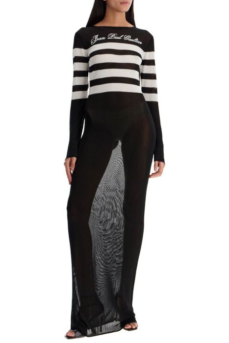 jean paul gaultier abito in maglia marinière signature