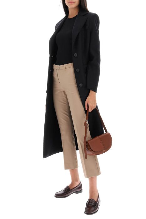 harris wharf london single-breasted coat in pressed wool