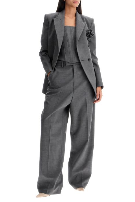 giuseppe di morabito stretch wool corset top with nine words