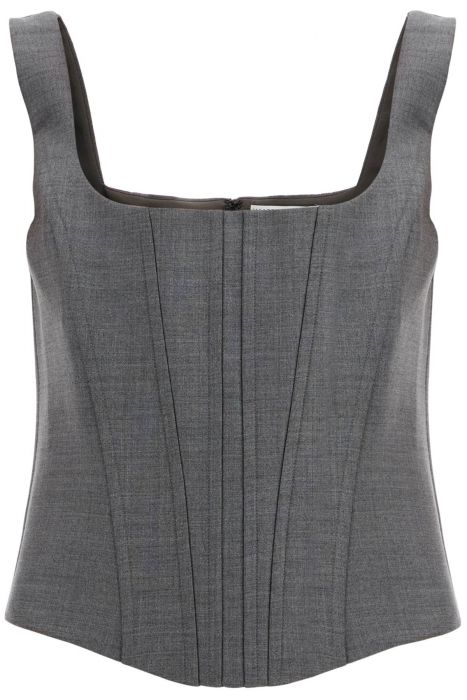 giuseppe di morabito stretch wool corset top with nine words