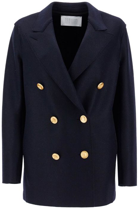 harris wharf london double-breasted wool pressed caban