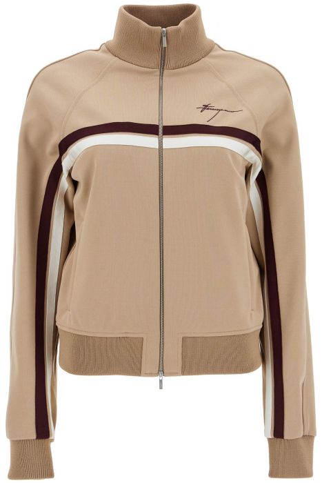 ferragamo high-neck sweatshirt with zipper