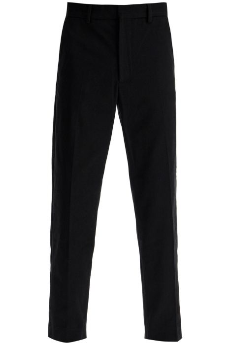 acne studios straight leg twill trousers in nine words