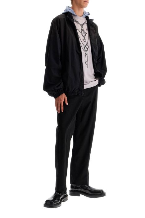 acne studios straight leg twill trousers in nine words