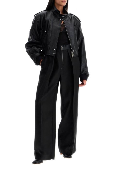 khaite marine pleated pants with
