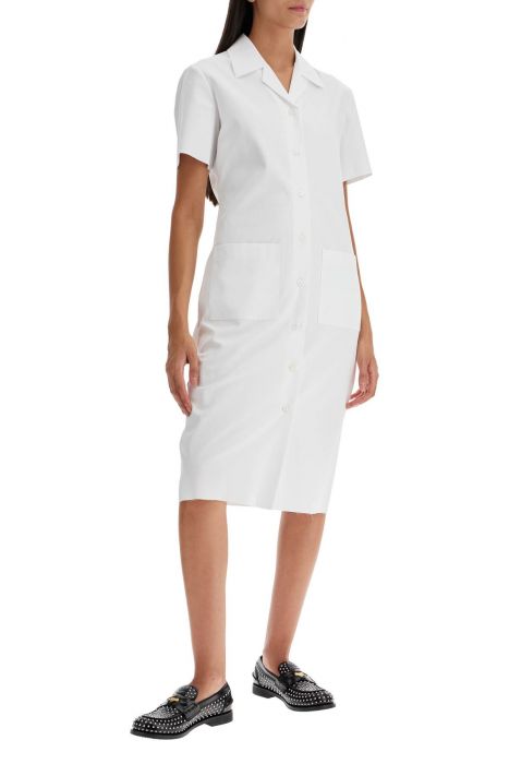 miu miu poplin blouse with button
