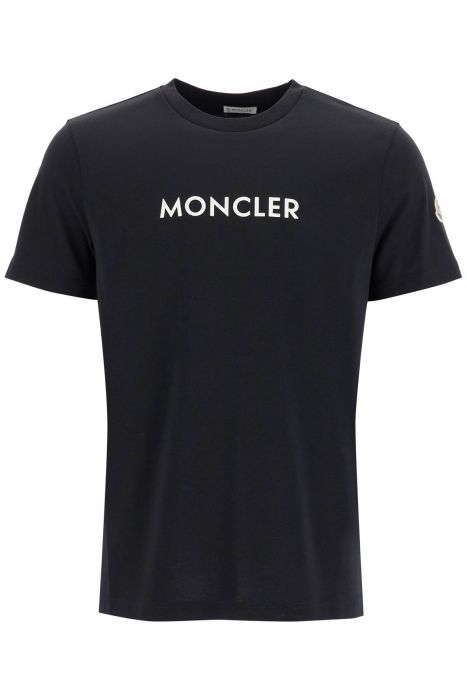 moncler organic cotton logo t-shirt for