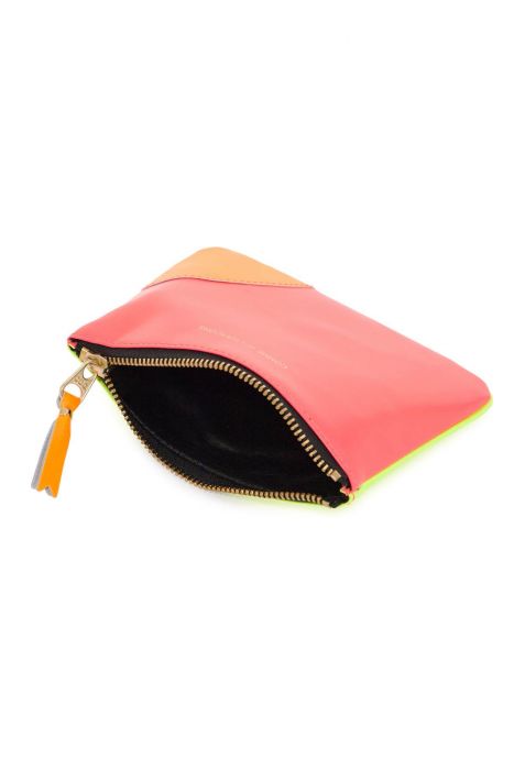 comme des garcons wallet super fluo pouch