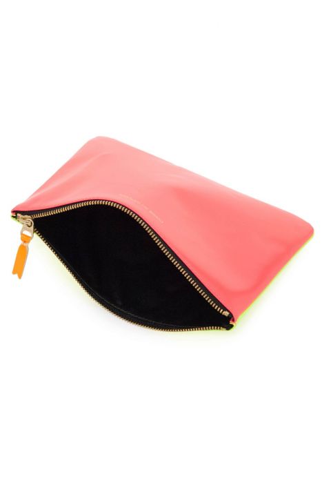 comme des garcons wallet super fluo pouch