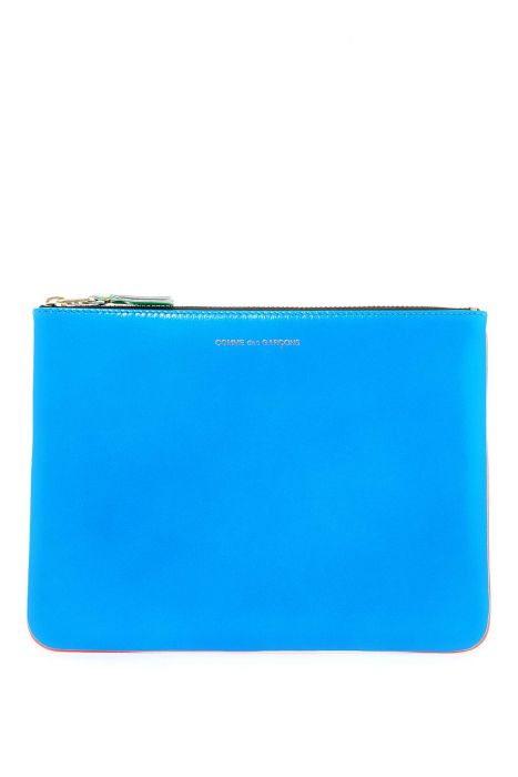 comme des garcons wallet super fluo pouch