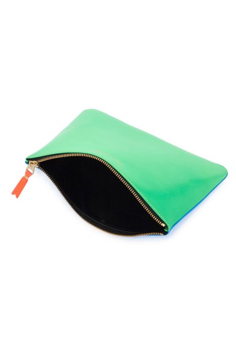 comme des garcons wallet super fluo pouch