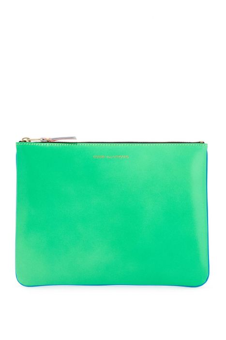 comme des garcons wallet super fluo pouch