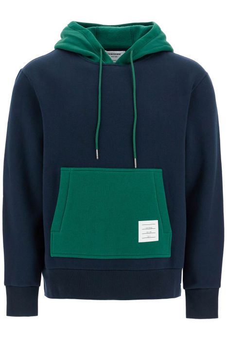 thom browne hooded sweatshirt with color